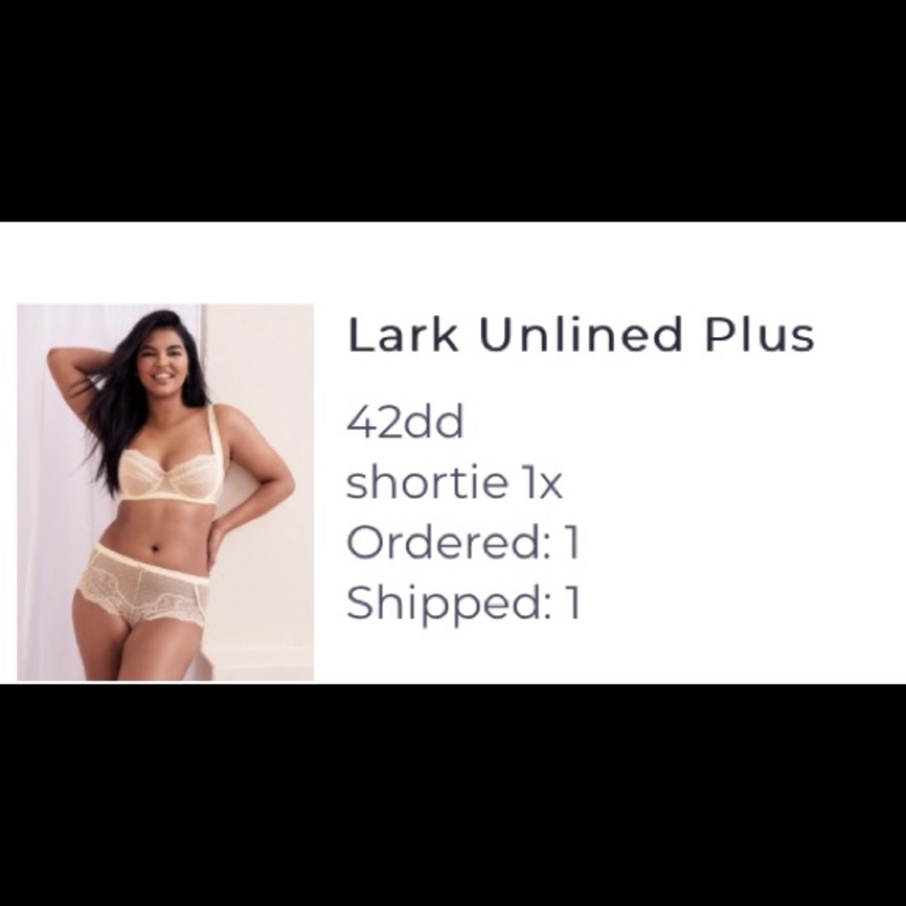 NWT Adore Me Off White Cream Bra & Panty Set